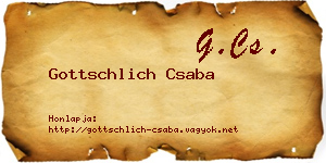 Gottschlich Csaba névjegykártya